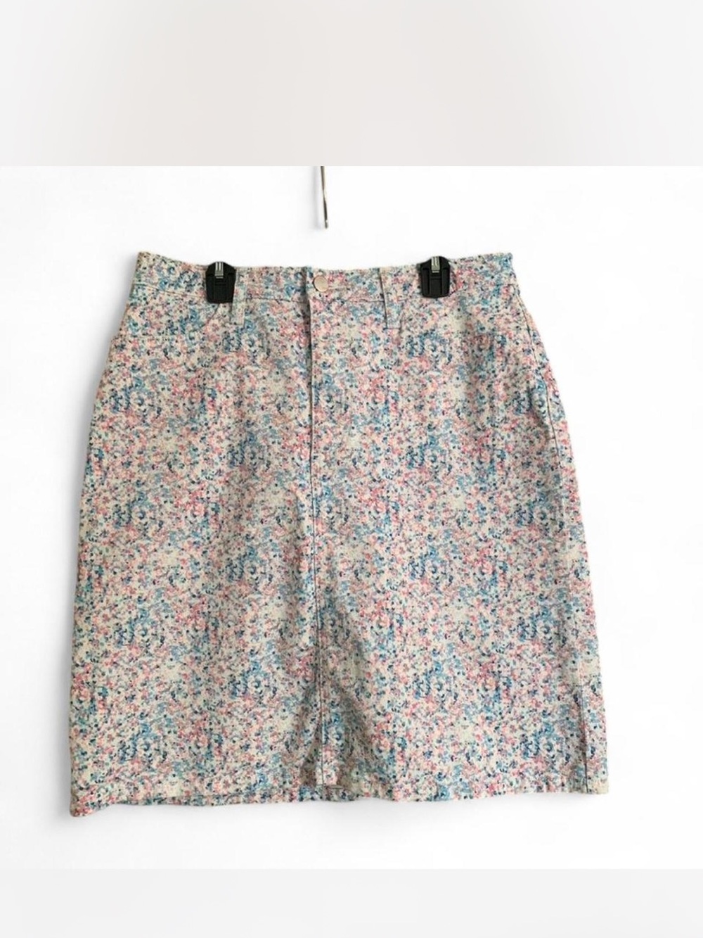 Lee Floral Speckled Mid-Rise Skirt in Pink, Blue, Cream size 12